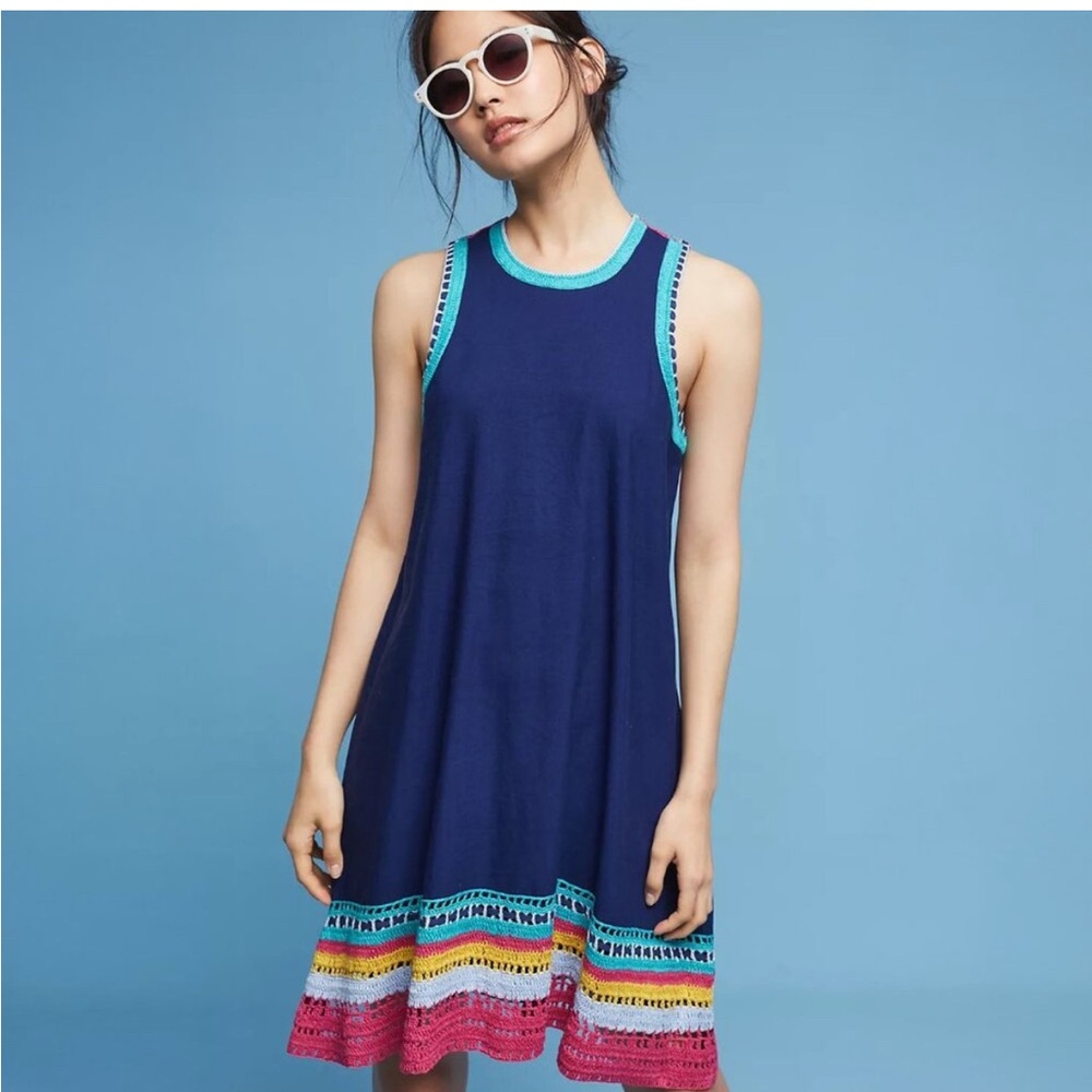 Anthropologie Akemi + Kin Crochet Trim Swing Dress - NWT sz Large